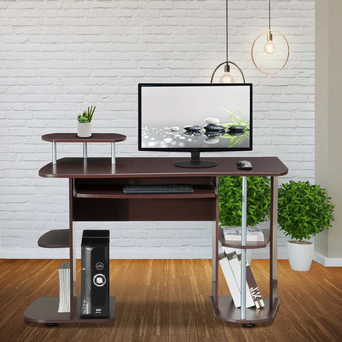 Complete Computer Workstation Desk With Storage