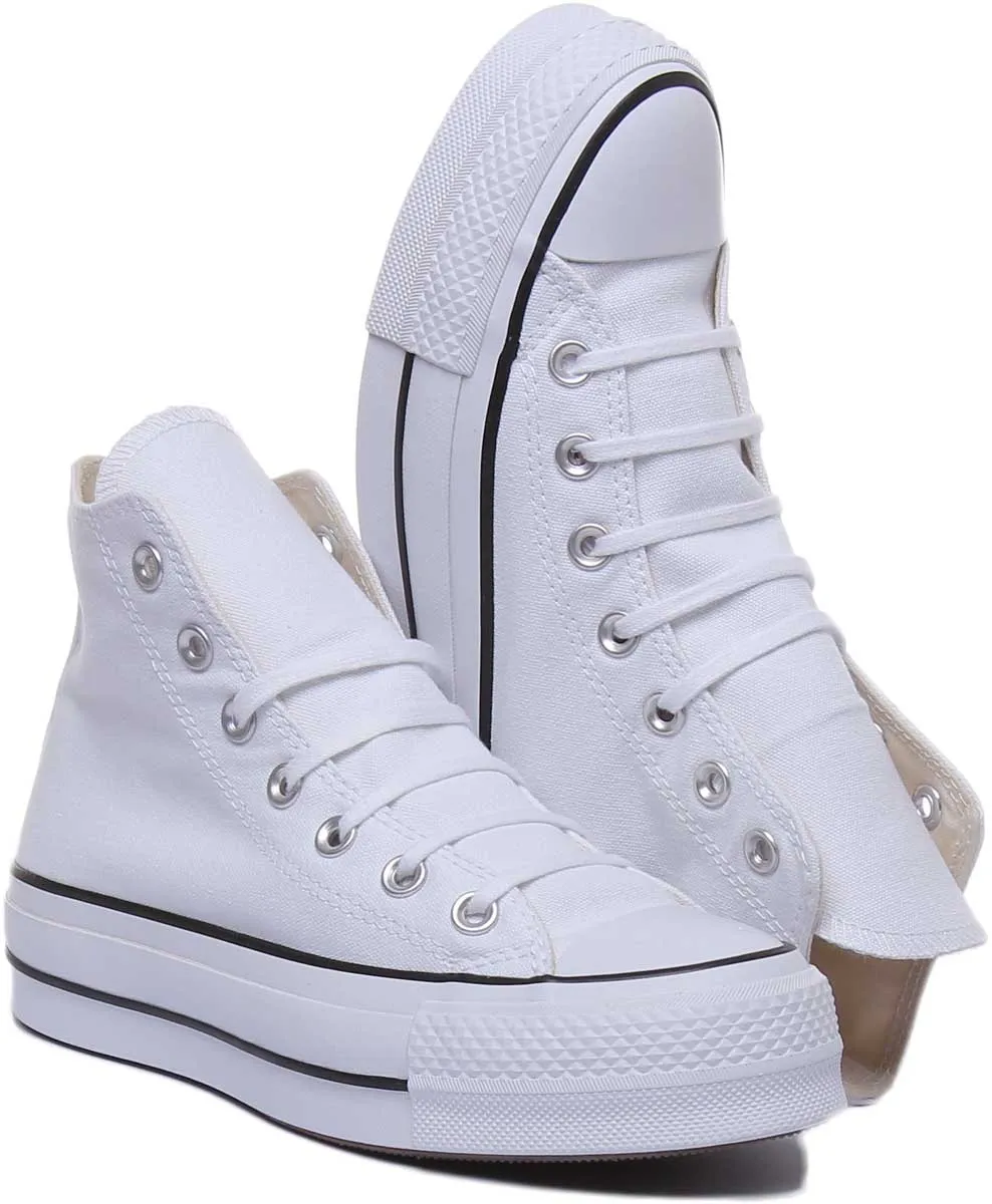 Converse 560846C CT All Star Hi Platform Trainer In White For Women