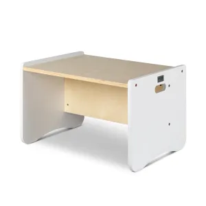 Cube Weaning Table - White and Varnish