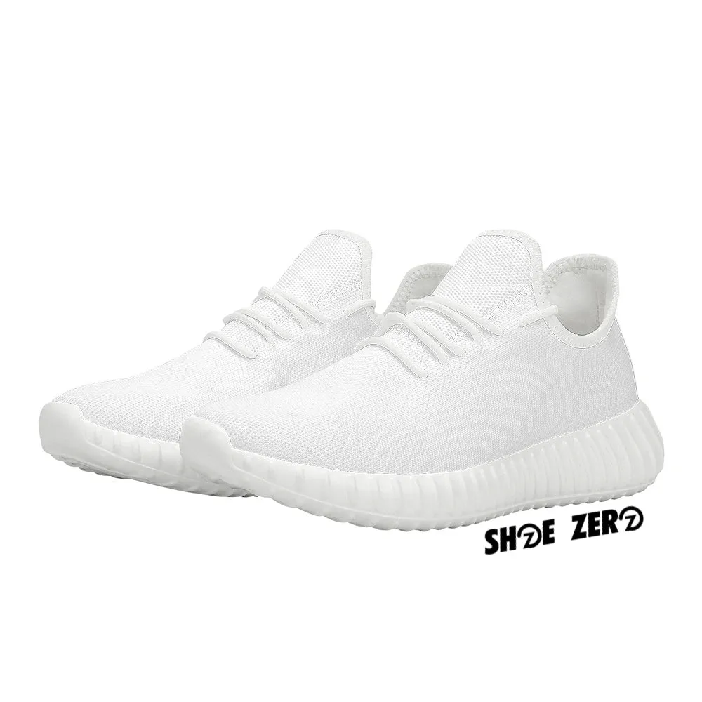 Customizable Mesh Knit Sneakers (White)