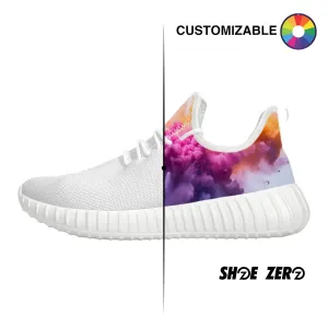 Customizable Mesh Knit Sneakers (White)