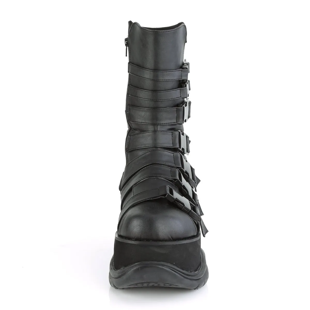 Demonia NEPTUNE-210 | Black Vegan Leather Unisex Boots