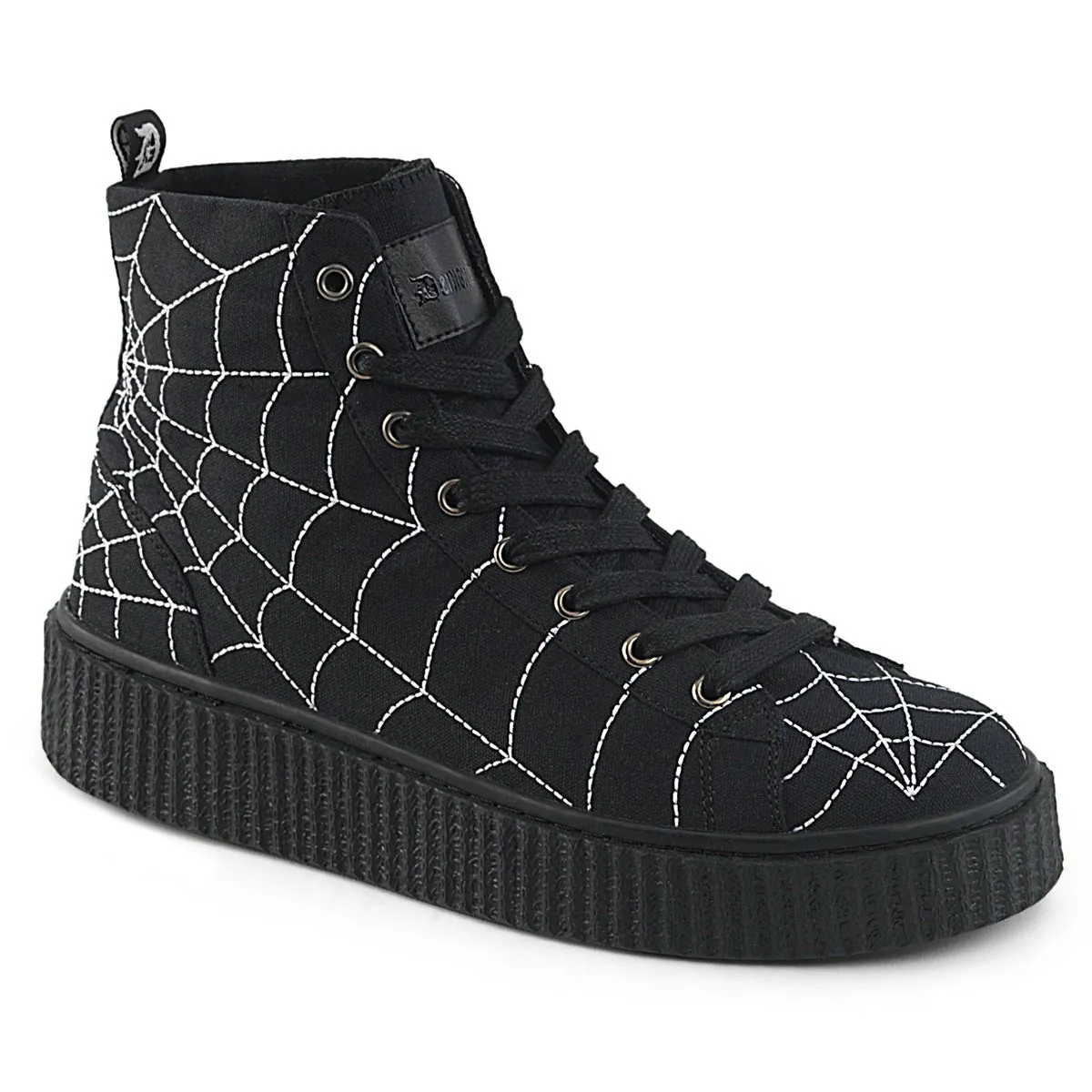 Demonia SNEEKER-250 | Black Canvas Sneakers