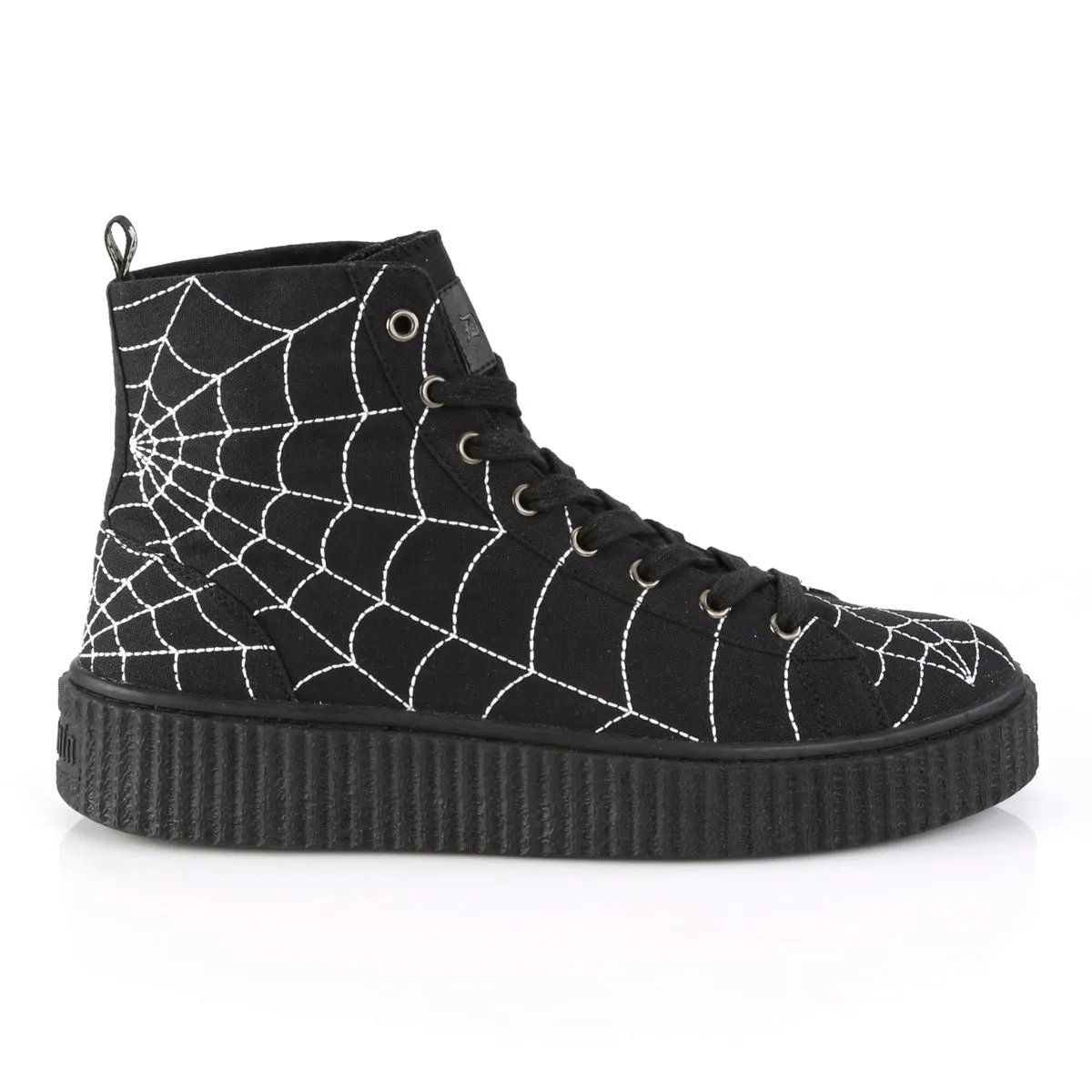 Demonia SNEEKER-250 | Black Canvas Sneakers