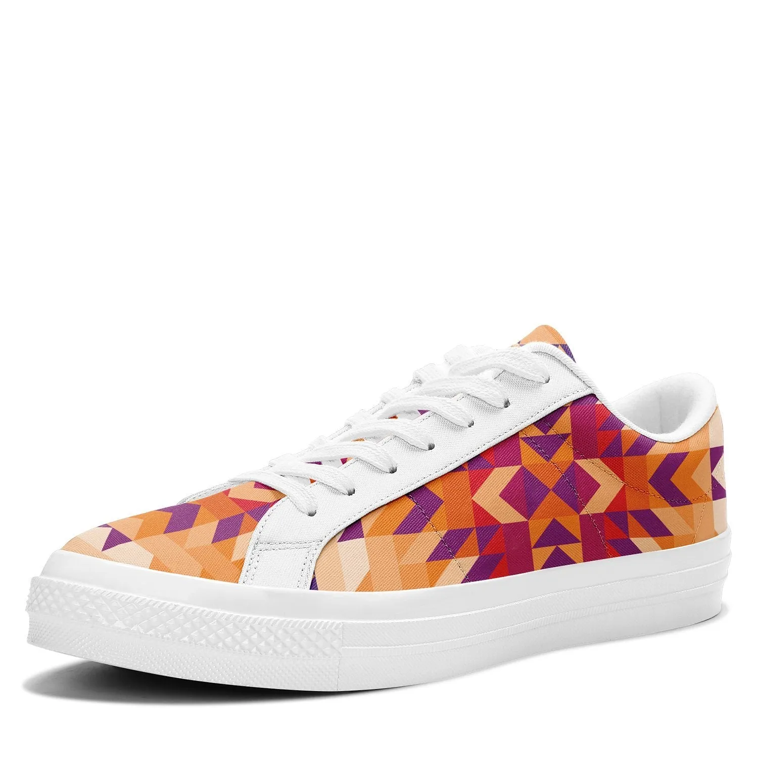 Desert Geo Aapisi Low Top Canvas Shoes White Sole