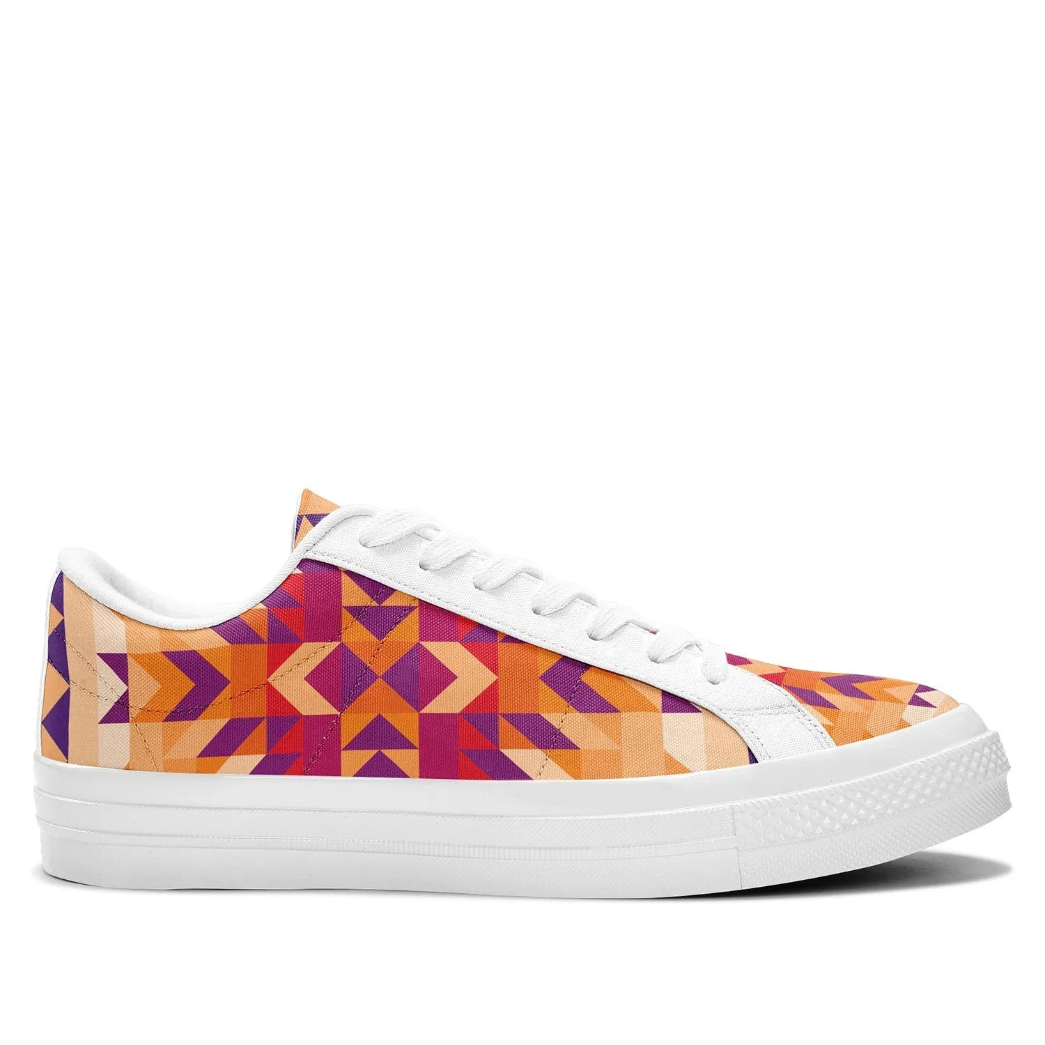 Desert Geo Aapisi Low Top Canvas Shoes White Sole