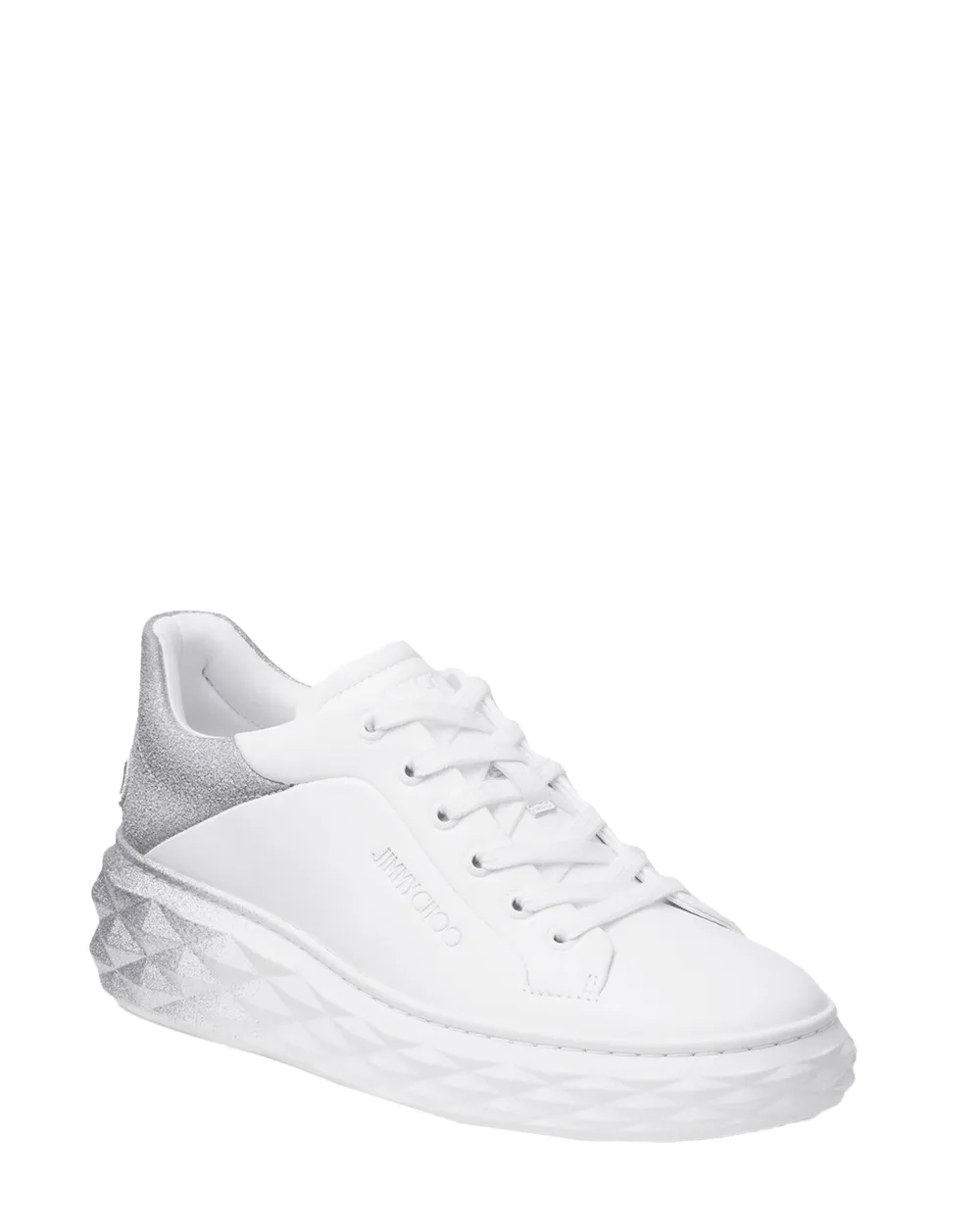 Diamond Light Maxi Ombre Sneakers in White and Silver