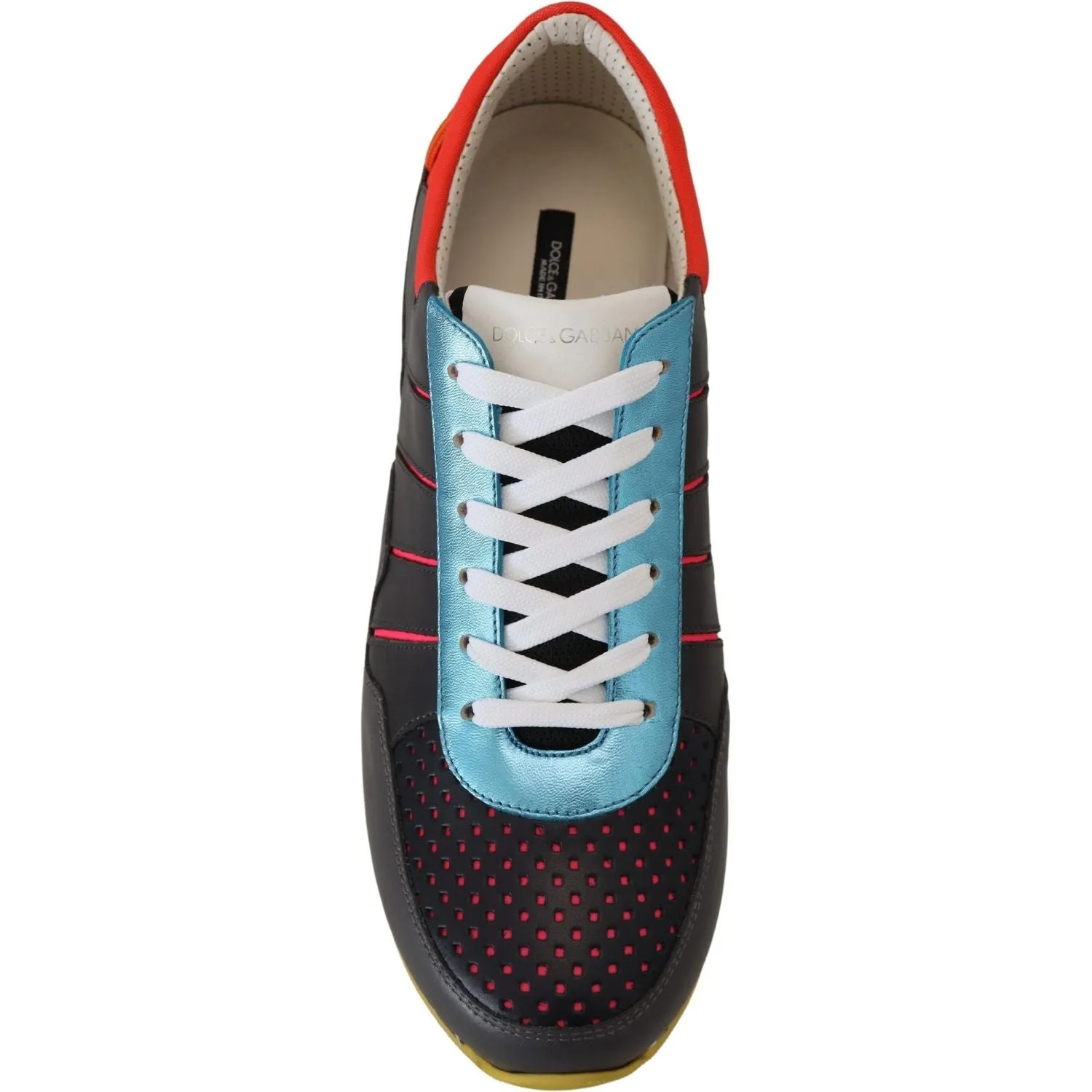 Dolce & Gabbana Multicolor Leather-Blend Low Top Sneakers