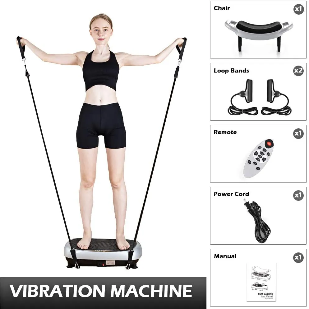 EILISON FITABS Vibration Plate Exercise Machine - Vibration Platform | Whole Body Viberation Machine for Shaping, Training, Recovery, Weight Loss, ABS & Fit Massage(Double Seat)