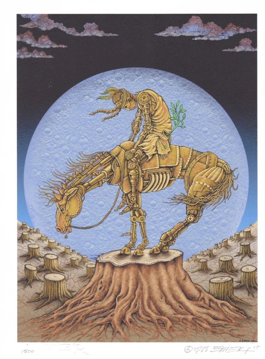 End of the Trail Mini Archival Print by Emek Golan