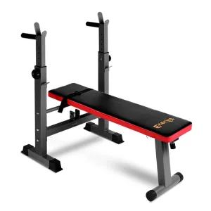 Everfit Multi-Station Weight Bench Press Weights Equipment Fitness Home Gym Red