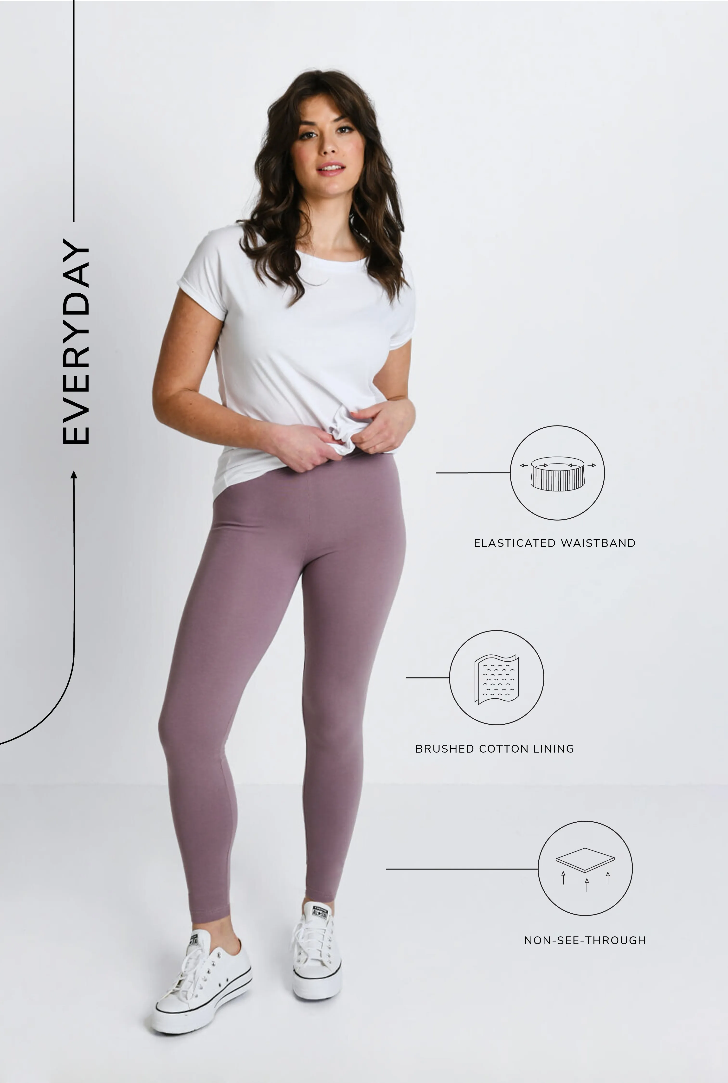 Everyday Leggings - Elderberry Purple