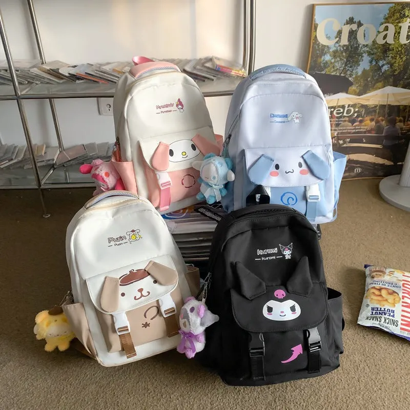 Exclusive for Cross-Border Cartoon Backpack Women's Large Capacity Burden Reduction Girl's Schoolbag Junior and Senior High School Student Fashion Travel Backpack