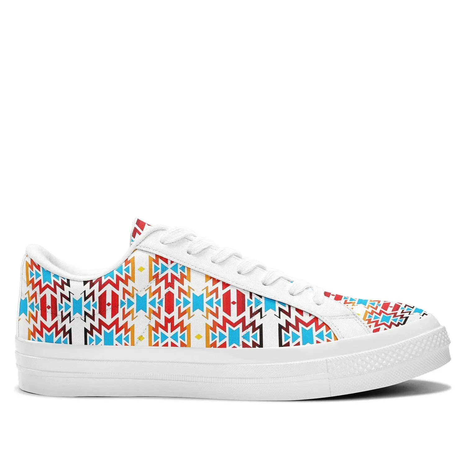 Fire Colors and Sky Aapisi Low Top Canvas Shoes White Sole