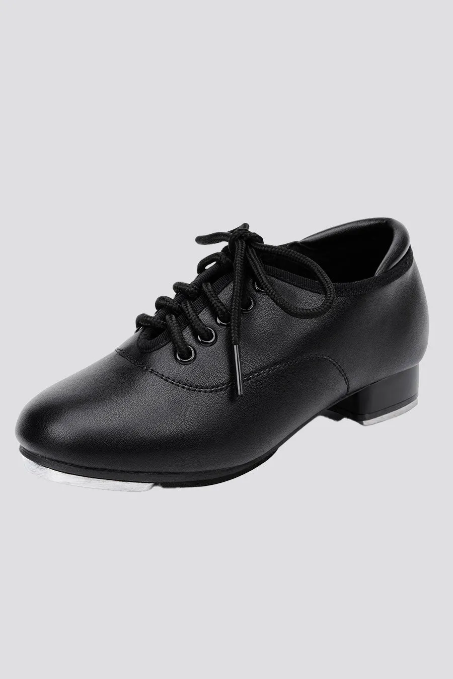 Girls Lace Up PU Leather Tap Shoes