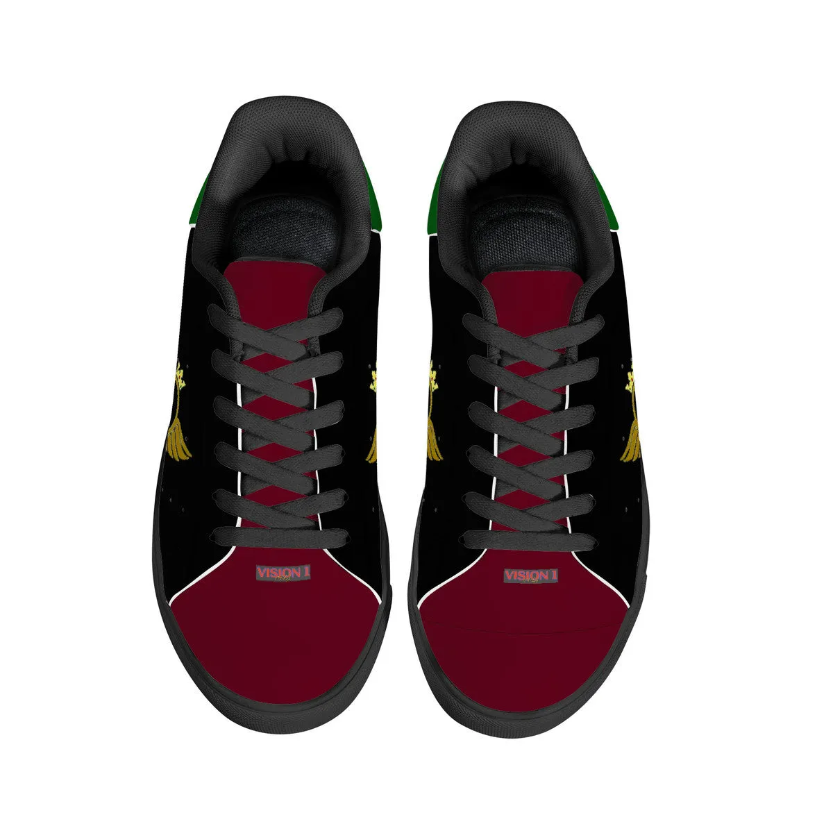 Gold Series - Black,Green and Red | Low Top Customized | Shoe Zero