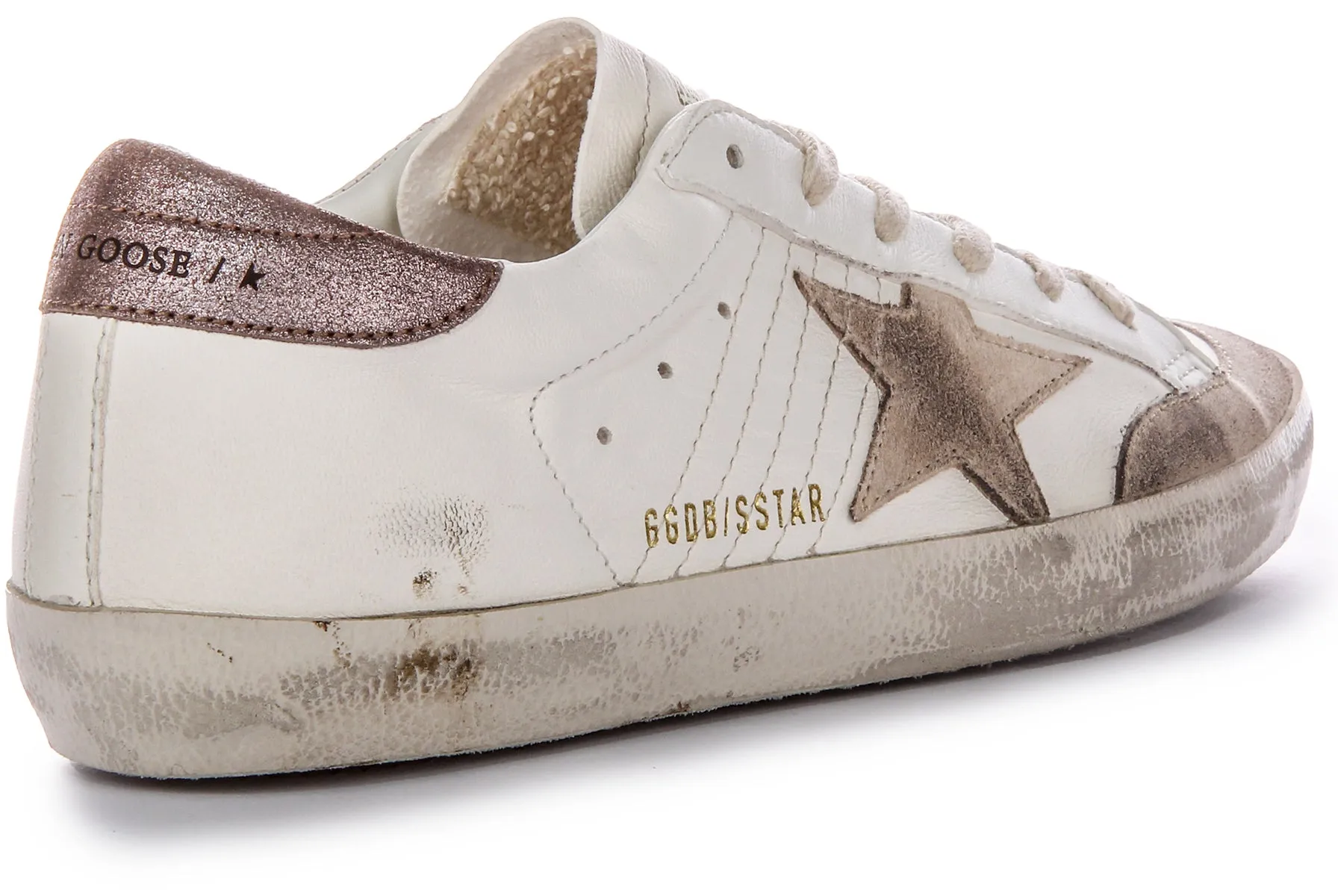 Golden Goose Super Star Pens In White Beige For Women