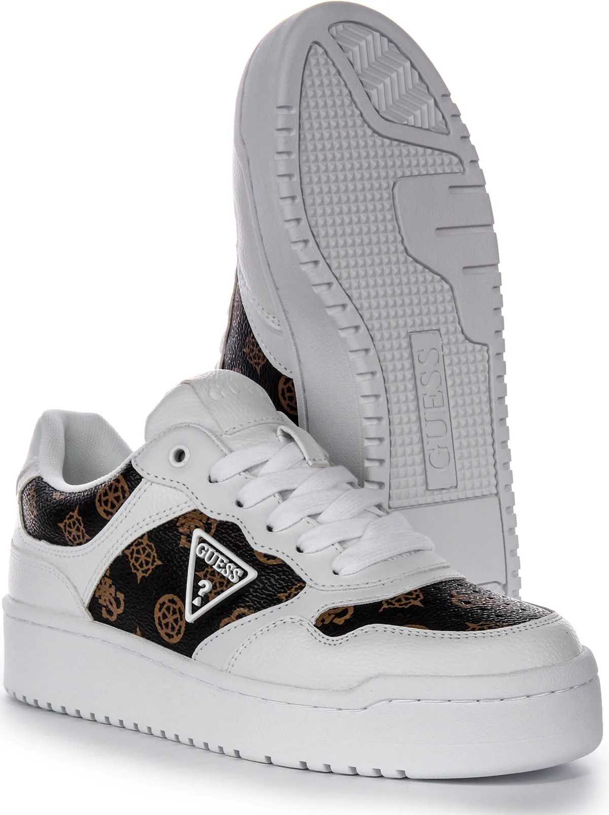 Guess Miram 4G Triangle In White Brown For Women