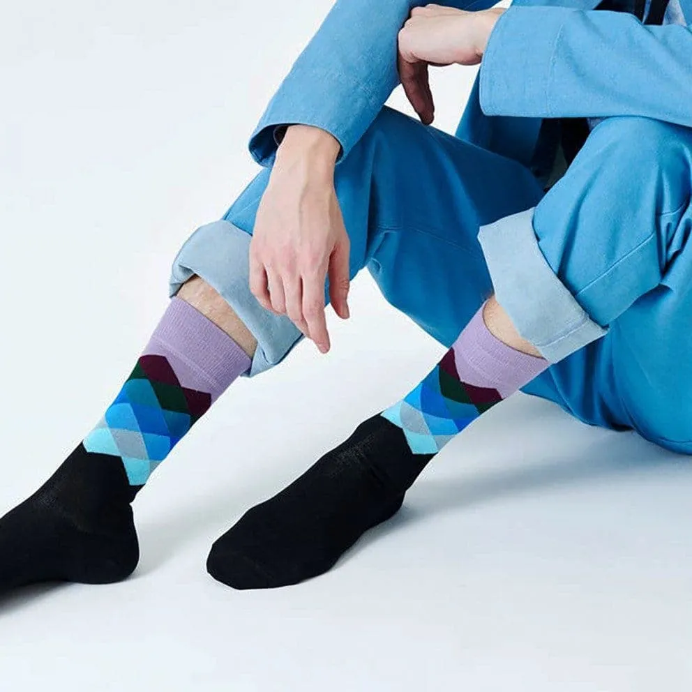 Happy Socks Faded Diamond Crew Socks