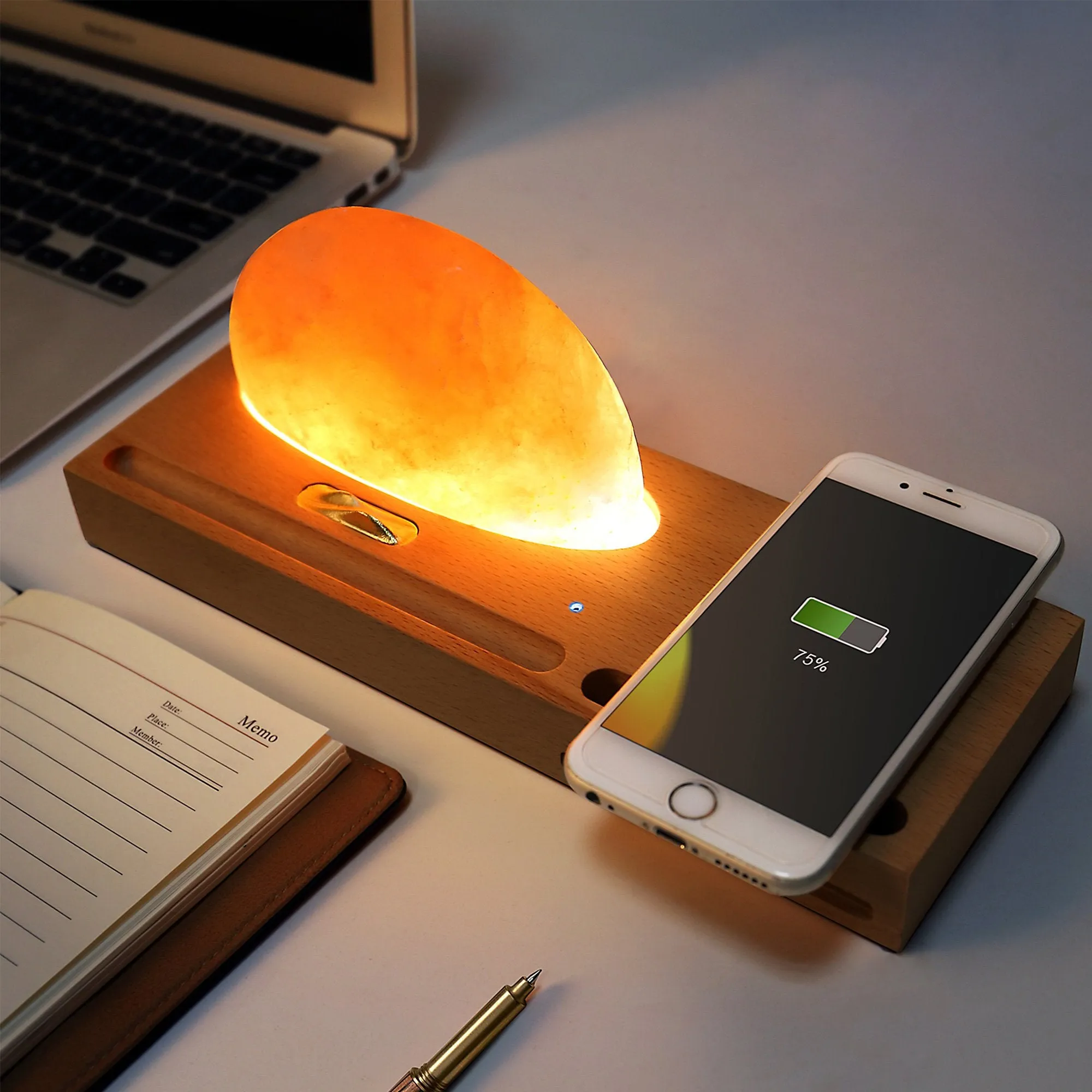 Himalayan Salt lamp Wireless Charger