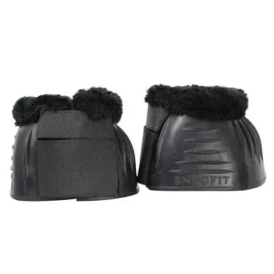 HY Snugfit Fleece Topped Over Reach Boots Black