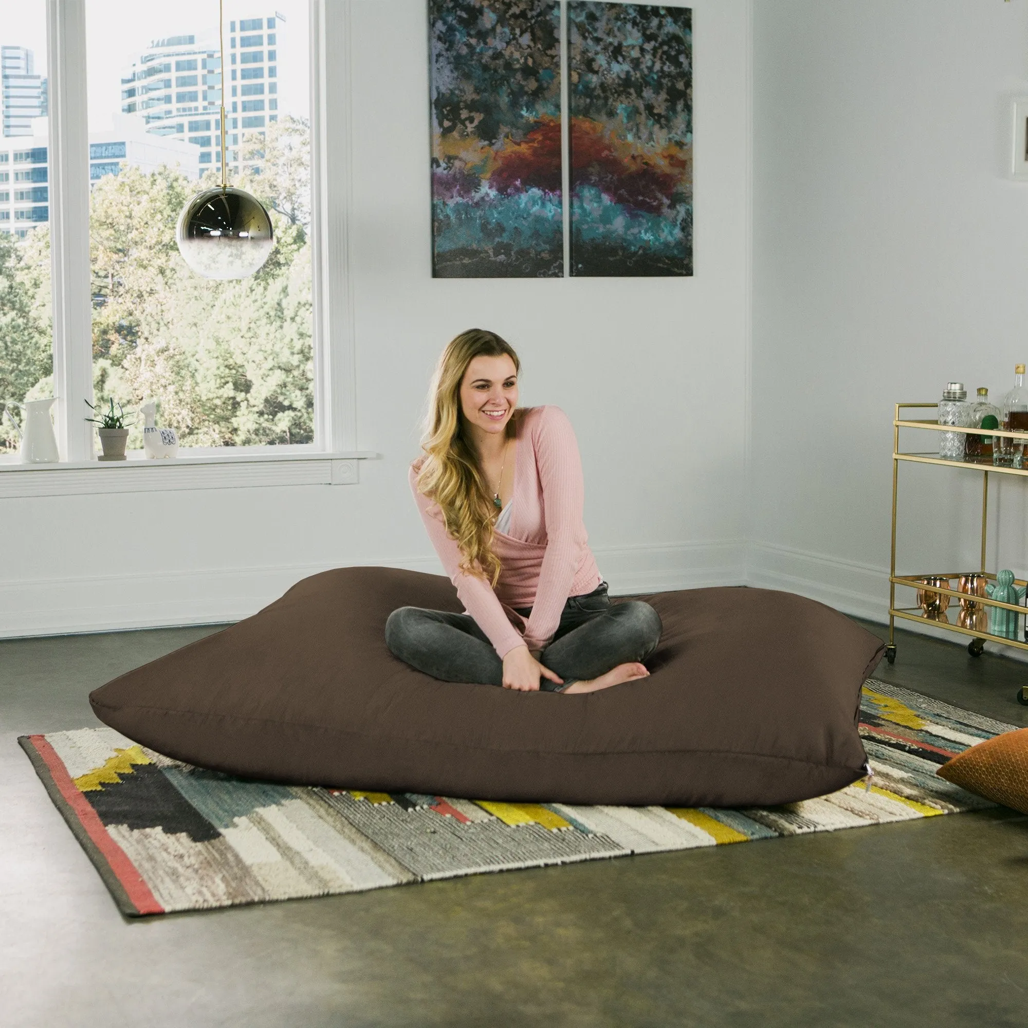 Jaxx 5.5' Pillow Saxx Microsuede Bean Bag Pillow