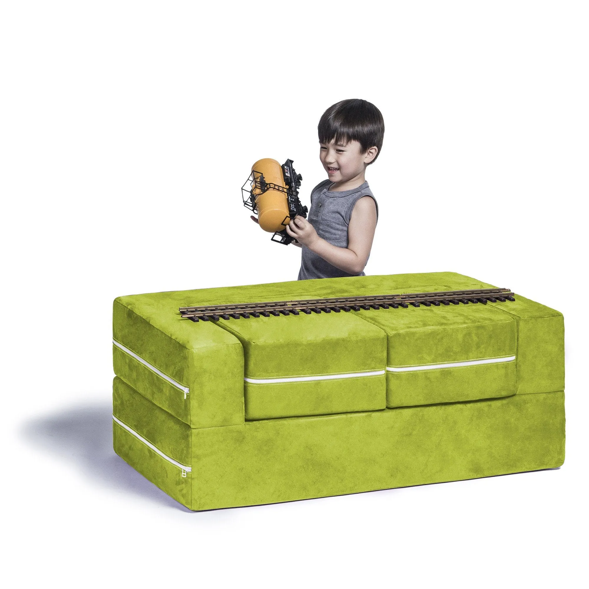 Jaxx Zipline Modular Kid's Loveseat and Ottoman