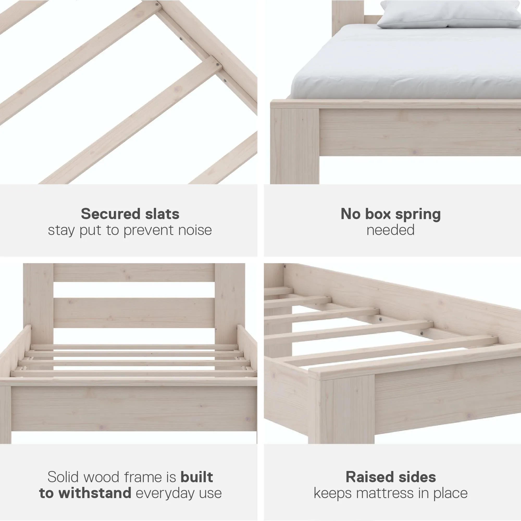 Jaymee Kids' Wood Platform Bed Frame