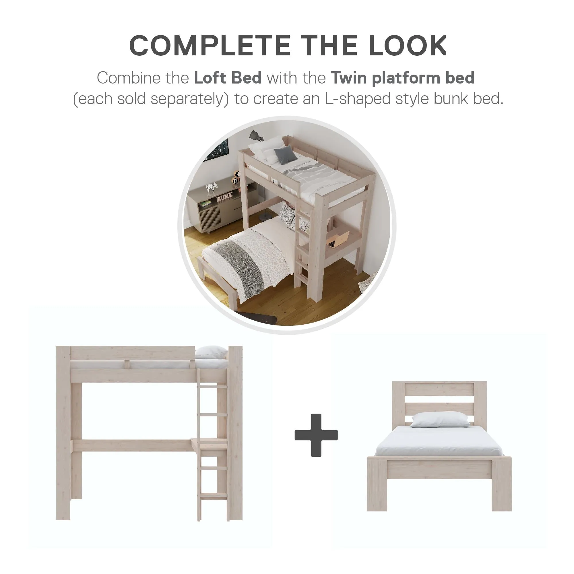 Jaymee Kids' Wood Platform Bed Frame