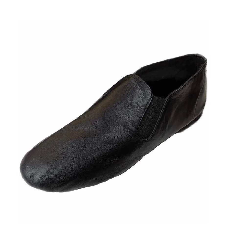 Jazz Shoes Slip On Leather Eye Style Black