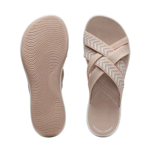 Jean - Cross-Strap Slip-On Sandals