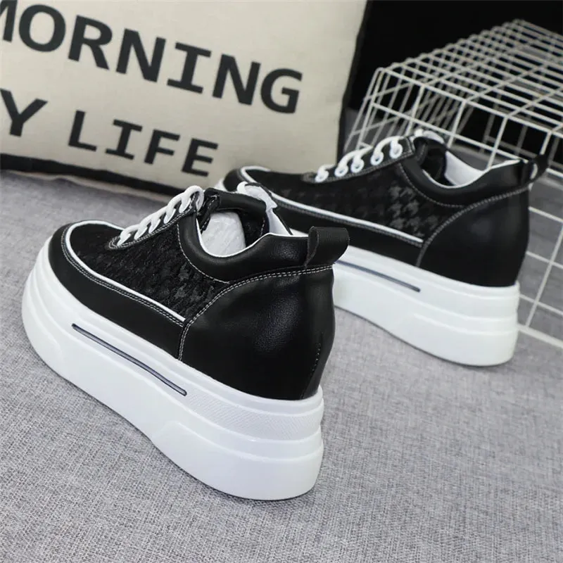 Joskaa 2024 New Black High Platform Sneakers