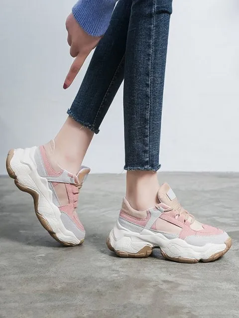 Latest Color Block Platform Sneakers