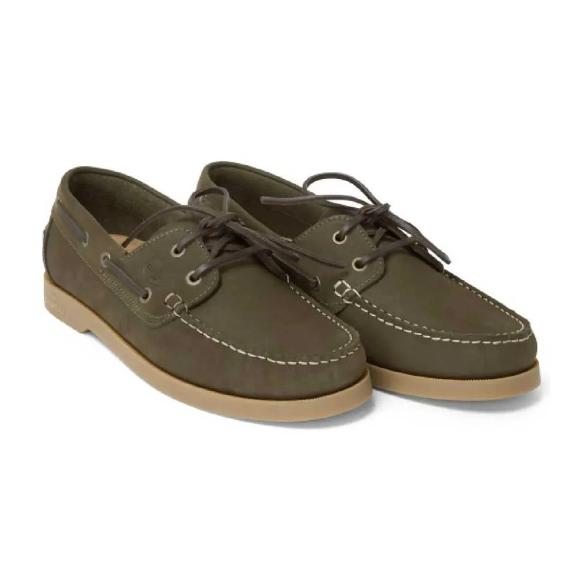 LE CHAMEAU Galion Deckshoes - Men's - Dark Green Nubuck