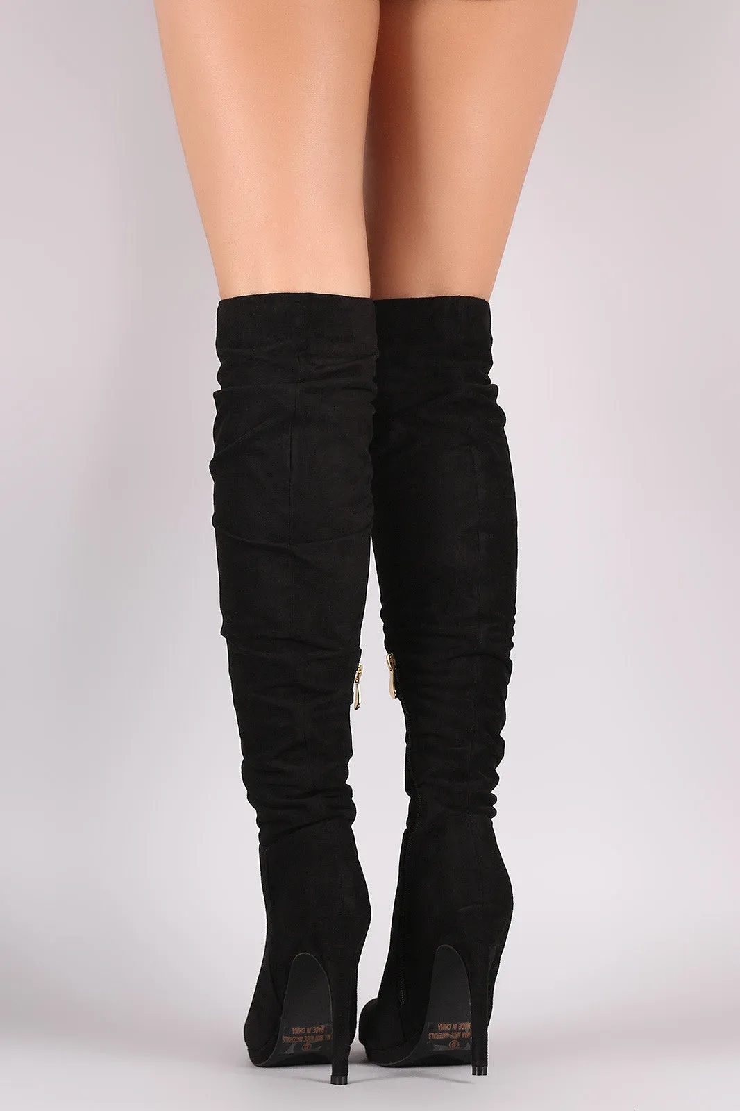 Liliana Slouchy Knee High Platform Stiletto Boots