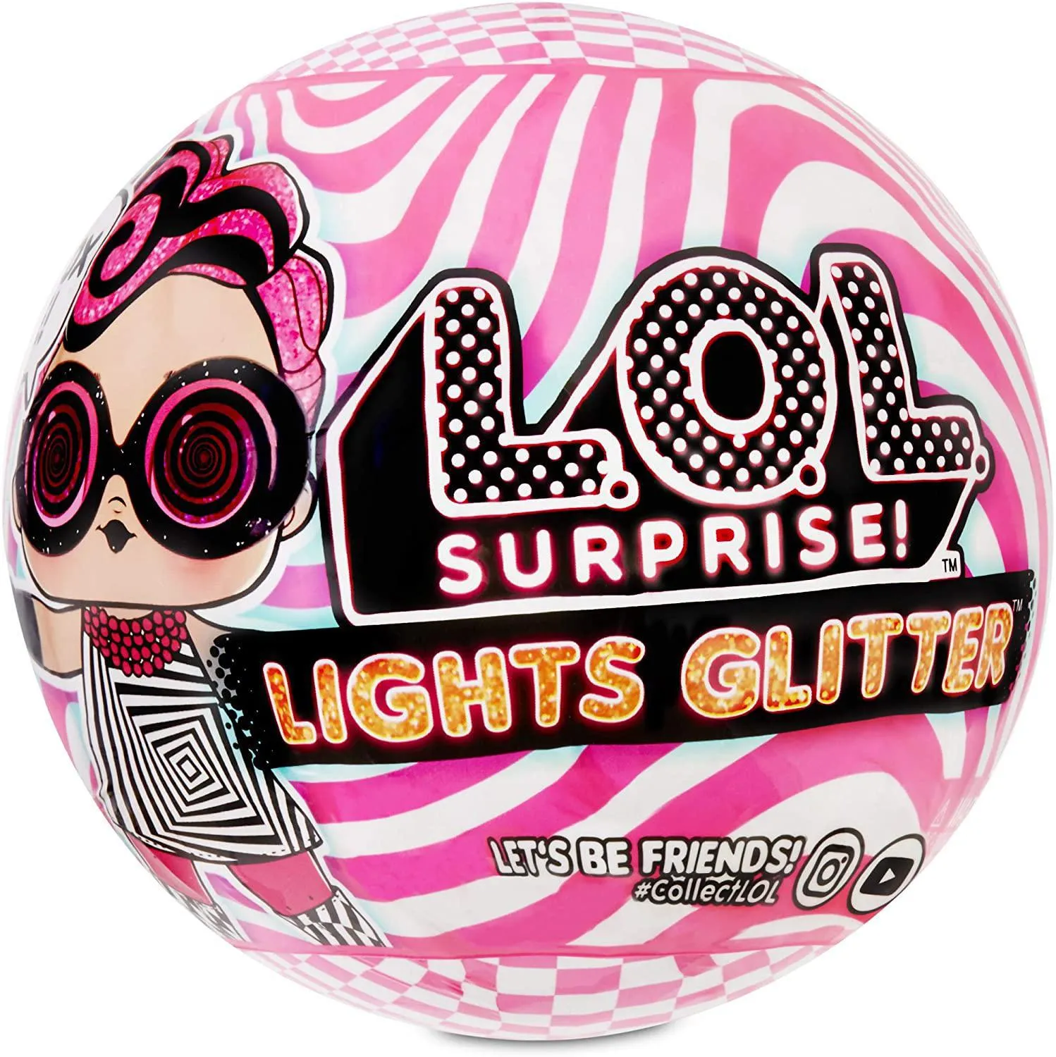 L.O.L. Surprise! Lights Glitter Doll with 8 Surprises Including Black Light LOL Surprises