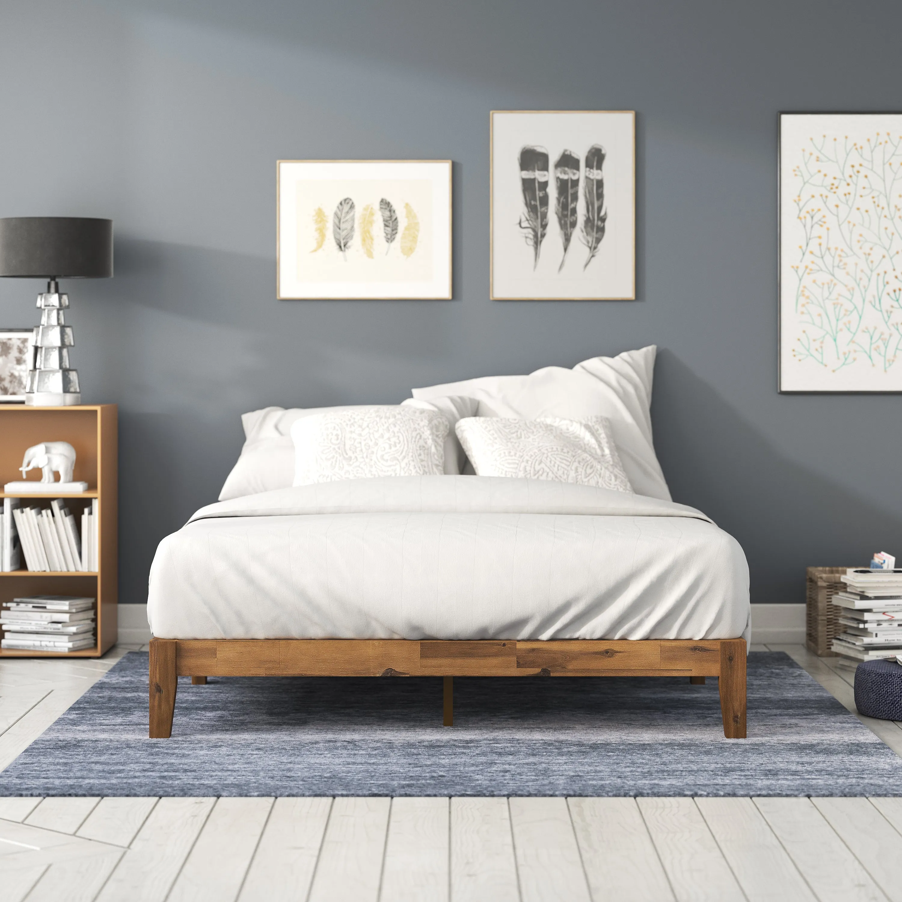 Lucinda Wood Platform Bed Frame