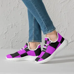 Mad Pink | Mesh Knit Sneakers - White/Black