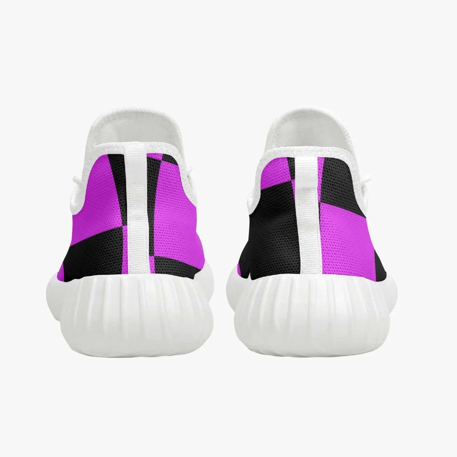 Mad Pink | Mesh Knit Sneakers - White/Black