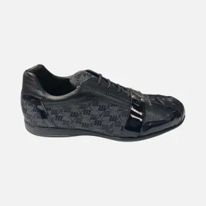 Mauri 8840 Men's Black Sneakers | Baby Croc/Patent/Nappa/Fabric