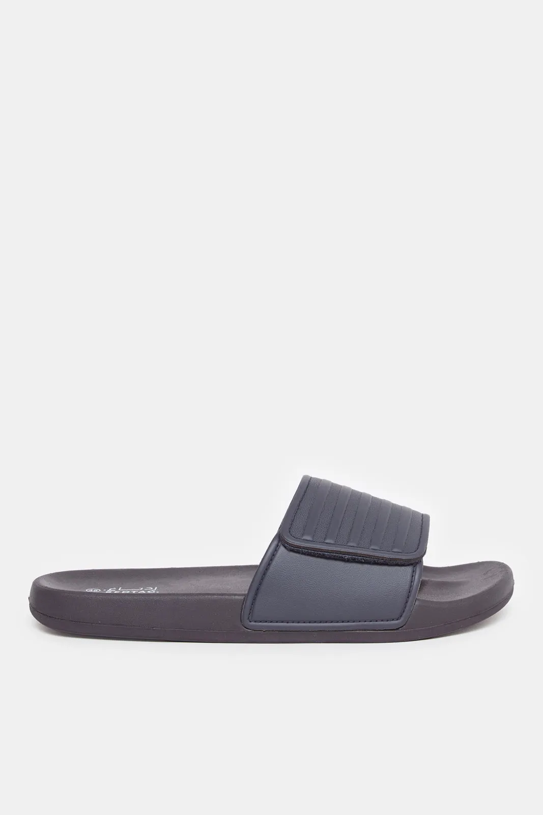 Men Navy Velcro Slide