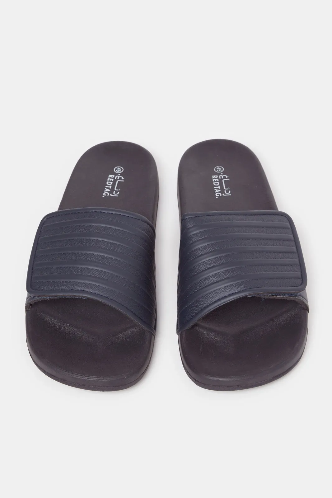 Men Navy Velcro Slide