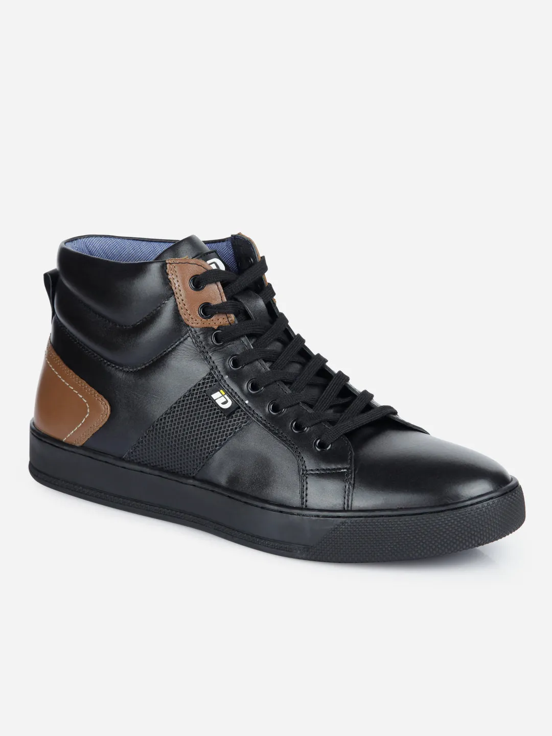 Men's Black Ankle Top Lace Up Sneaker (ID3053)