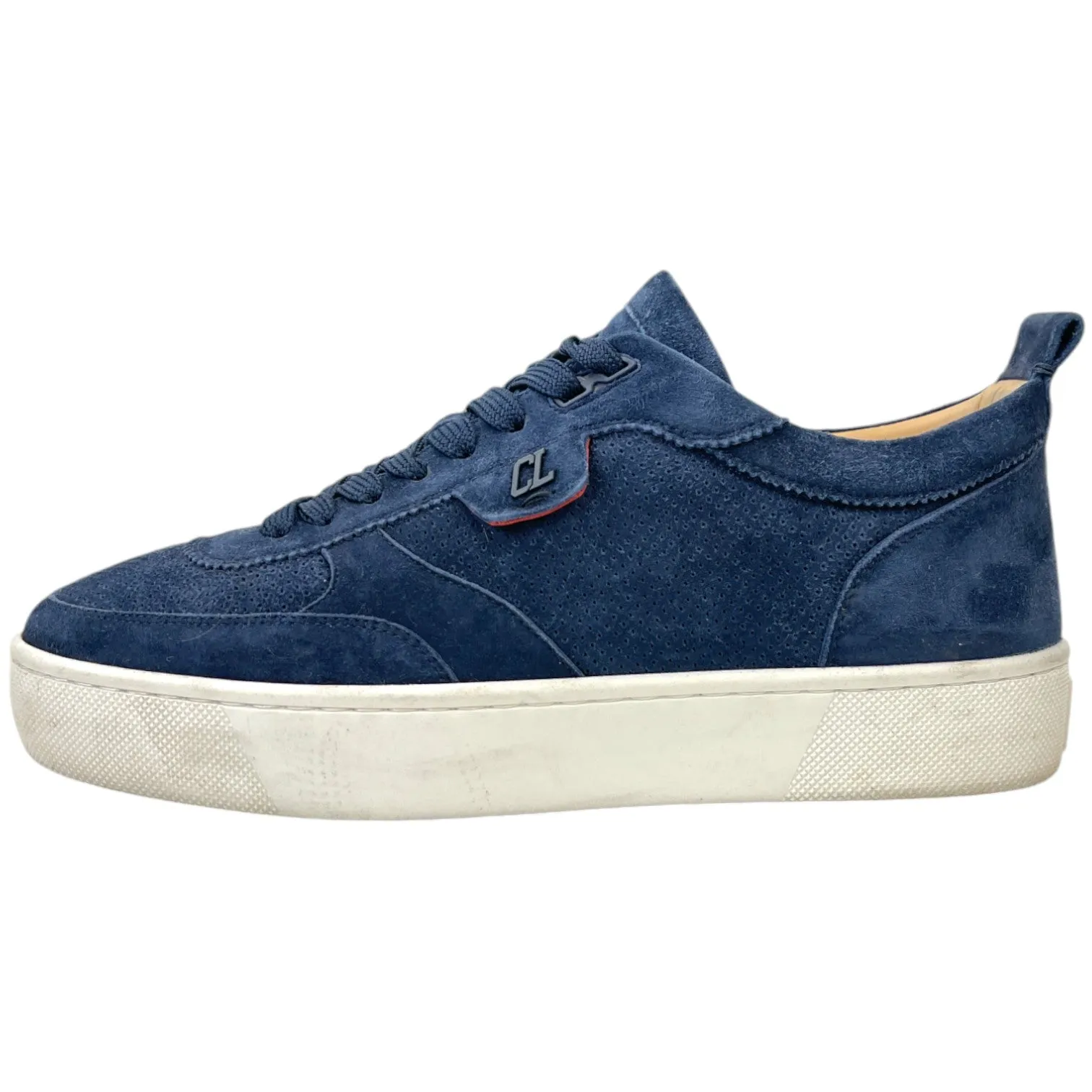 Men's Happyrui Suede Low Trainers Navy Size EU 41.5 / UK 7.5