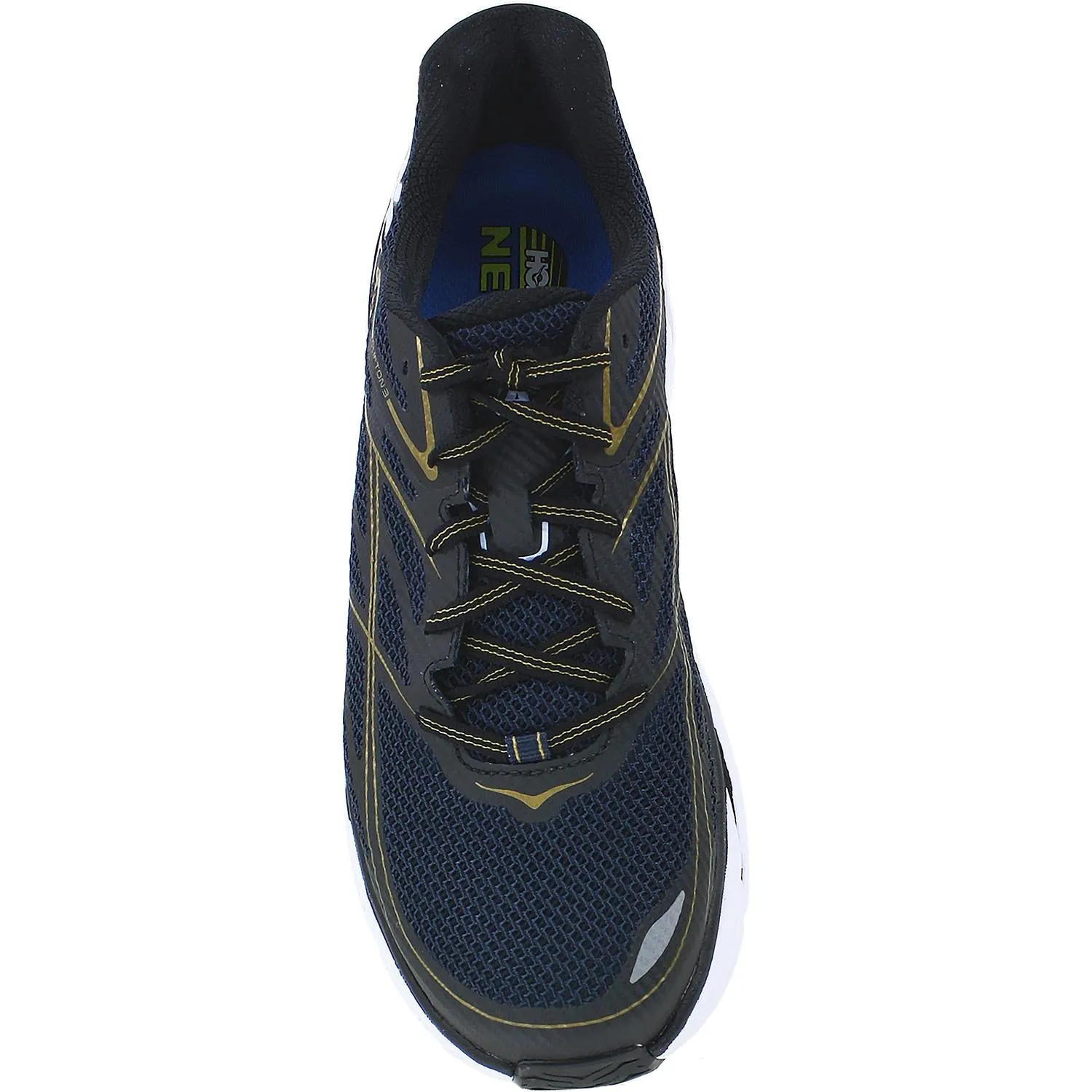 Men's Hoka One One Clifton 3 Midnight Navy/Metallic Gold Mesh