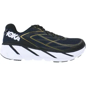 Men's Hoka One One Clifton 3 Midnight Navy/Metallic Gold Mesh