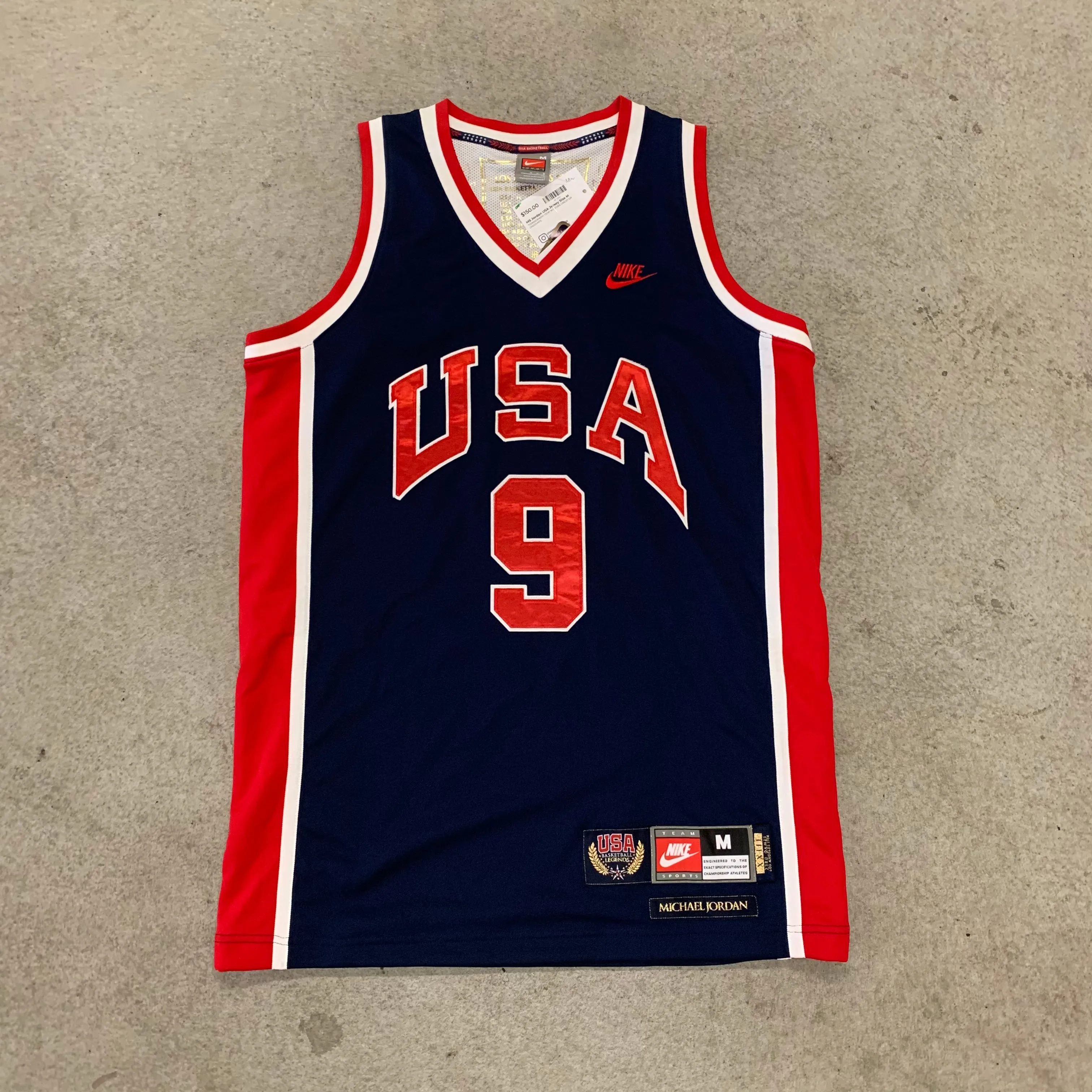 MS 2000's Nike USA Michael Jordan Basketball Jersey Size M