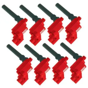 MSD Blaster Coil-On-Plug Ignition Coil Pack - Black / Red - Mopar Gen III Hemi - Set of 8