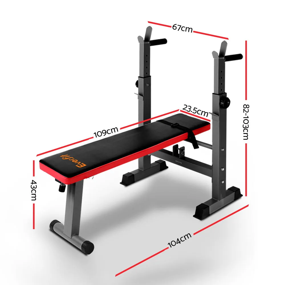 Multi-Level Weight Bench Squat Rack 200kg Capacity Everfit