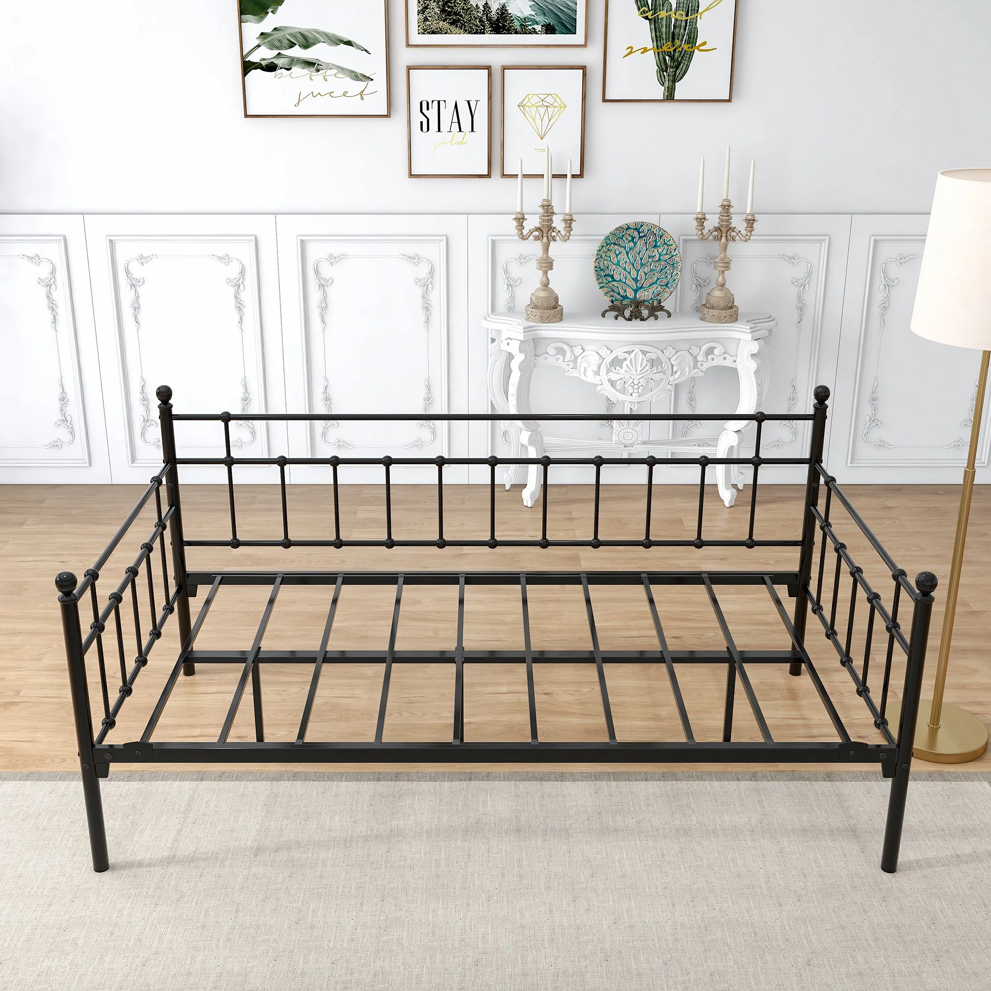 Multifunctional Metal Platform Daybed Frame  - Twin